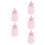 5Pièces Contenants Bébé En Silicone Rose, Réutilisables 4