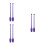 3Pièces Sticks Gymnastique Plastique Violet Accessoires Danse 7