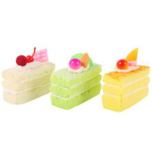 6Pièces Gâteau Mousse Faux Réaliste PU Portable Décoration Intérieure