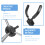 2Pièces Support Portable Saxophone Pliable Acier Noir Compact Stable 6