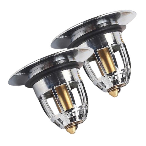 4Pcs Practical Bathroom Sink Drain Stoppers ABS Copper Silver Finish