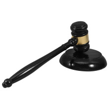 2Sets Brown Wood Gavel and Block for Kids Roleplay Judge Auction