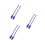 3Pièces Sticks Gymnastique Plastique Violet Accessoires Danse 6