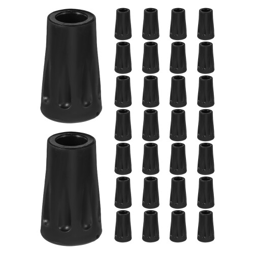 150Pièces Embouts Bâtons De Caoutchouc Noir Durable