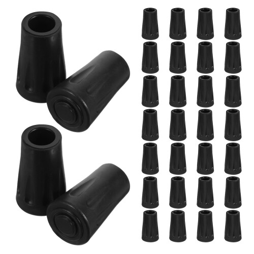 150Pièces Embouts Bâtons De Caoutchouc Noir Durable 2