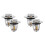 4Pcs Practical Bathroom Sink Drain Stoppers ABS Copper Silver Finish 4