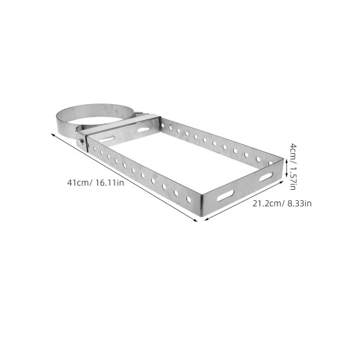 Silver Universal Pipe Clamp Wall Mount for Chimney Pipe Support 2
