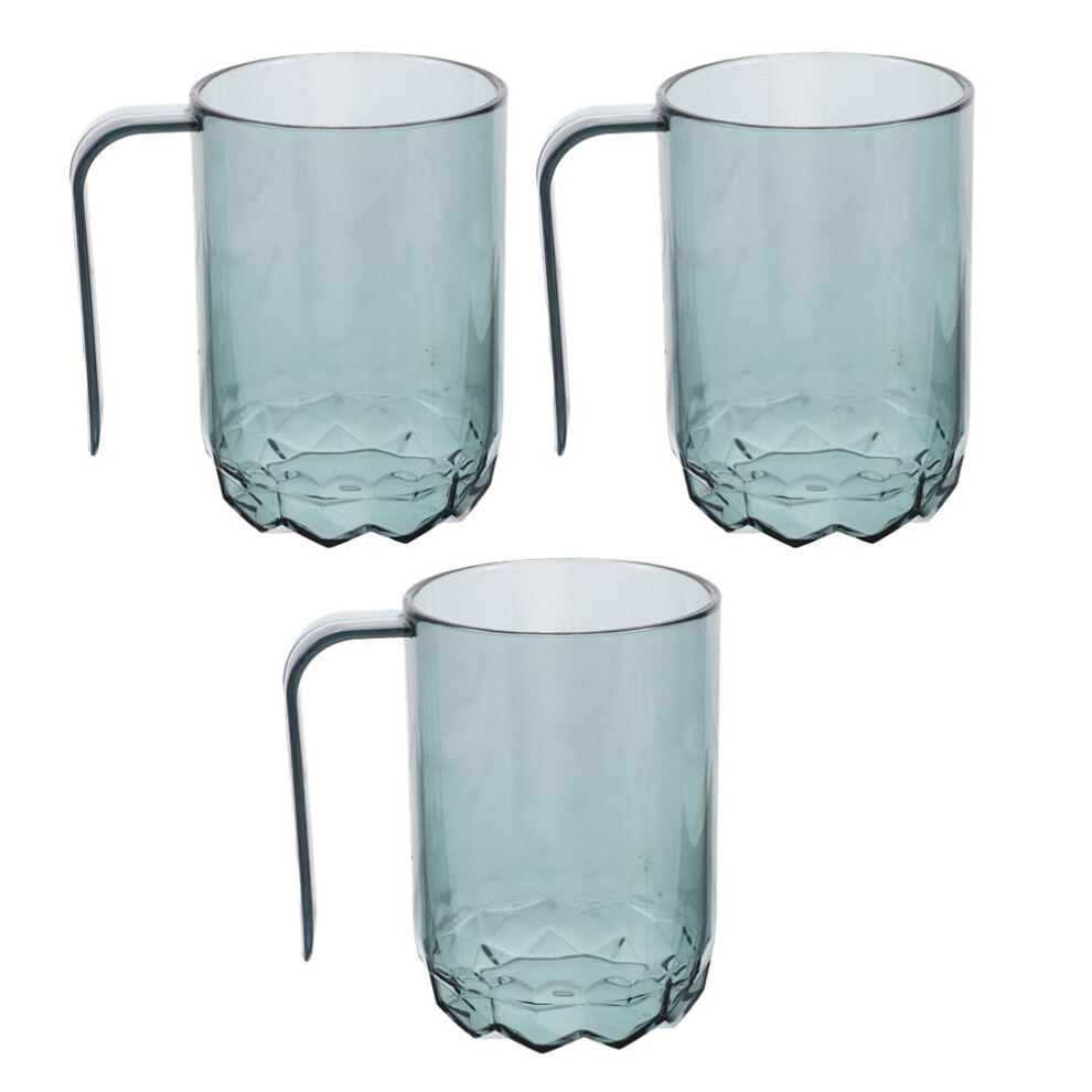 Artibetter 6Pcs Blue Plastic Toothbrush Cup Holders Bathroom Tumbler Set