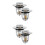 4Pcs Practical Bathroom Sink Drain Stoppers ABS Copper Silver Finish 7