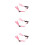 3Pièces Mentonnière Ajustable Casque Rose PP Usage Industriel 5