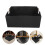 2Pcs Space-Saving Foldable Fabric Storage Boxes Black with Handles 9
