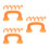 18Pcs Orange Pretend Play Phones Plastic Communication Learning Tool 8