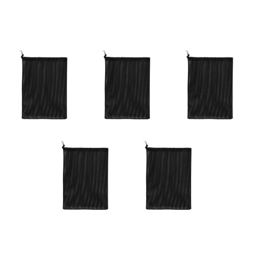 5Pcs Black Mesh Pump Filter Bags Drawstring for Fish Tank Filtration 2