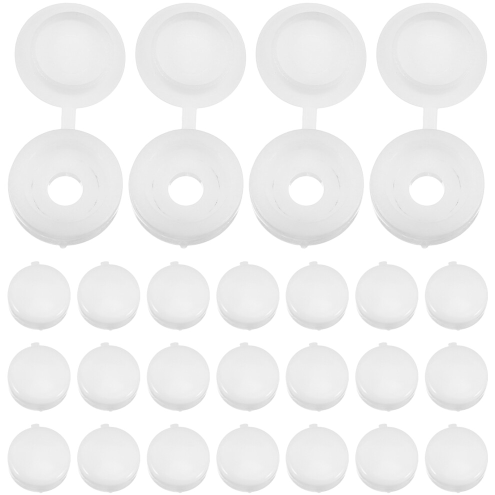 1200Pcs White Screw Caps Plastic Covers For Furniture Screw Protection 3632862266132