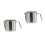 2Pcs Multi-Use Stainless Steel Grease Strainer Oil Storage Jug Silver 4