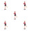 5Pcs Compact Multi Plastic Mini Baseball Girl Figurines for Collection 4