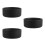 3Pcs Heat-Resistant Black Ceramic Ashtray Round Smokers Holder 7