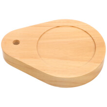 2Pcs Wooden Drop-Shaped Lamp Bases Natural Wood Table Lamp Stands