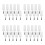 40Pcs White Plastic Nail Polish Brush Replacement Caps for Gel Liquid 7