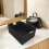2Pcs Space-Saving Foldable Fabric Storage Boxes Black with Handles 6
