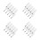 40Pcs White Plastic Nail Polish Brush Replacement Caps for Gel Liquid 3