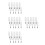 40Pcs White Plastic Nail Polish Brush Replacement Caps for Gel Liquid 6