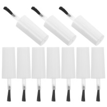 40Pcs White Plastic Nail Polish Brush Replacement Caps for Gel Liquid