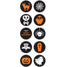 120Pcs Halloween Candy Seal Stickers Strong Adhesive Pumpkin Decals