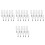 40Pcs White Plastic Nail Polish Brush Replacement Caps for Gel Liquid 5