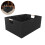 2Pcs Space-Saving Foldable Fabric Storage Boxes Black with Handles 10