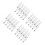 40Pcs White Plastic Nail Polish Brush Replacement Caps for Gel Liquid 4