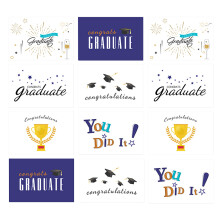 24Pcs Graduation Greeting Cards Assorted Color Paper for Party Wishes