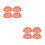 8Pcs ABS Detector Protective Covers Red Dust Guard for Home Use 6