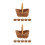 12Pcs Lightweight Mini Picnic Baskets Handwoven Rattan Light Brown 5