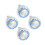 4Pcs Durable Plastic Pressurized Shower Head Silver Adjustable Design 3