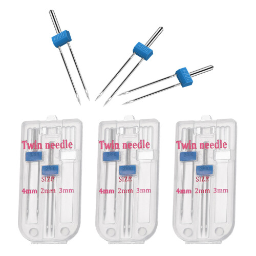 45Pcs Multi Color Double Needles Sewing Machine Kit for Clothes Repair 1