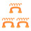 18Pcs Orange Pretend Play Phones Plastic Communication Learning Tool 7