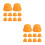 20Pcs Kids Playground Hardware Nut Caps Orange Plastic Safety Covers 4