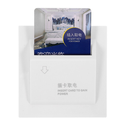 3Sets Card Electricity Switch 20A White Wall Plate for Hospitality Use