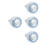 4Pcs Durable Plastic Pressurized Shower Head Silver Adjustable Design 7