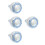 4Pcs Durable Plastic Pressurized Shower Head Silver Adjustable Design 4