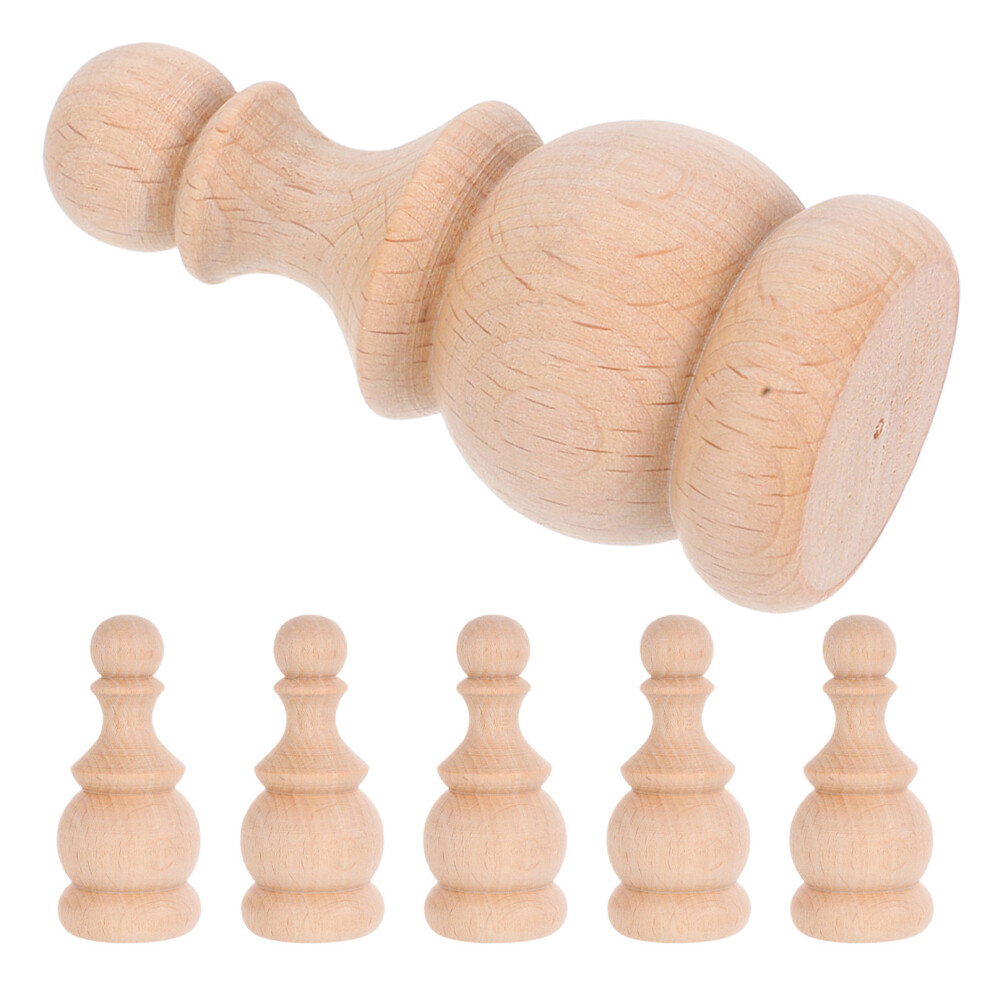 30Pcs Wood Craft Finials Decorative Staircase Spindles Khaki Color 3584274497850