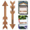 10Pcs Solid Wood Arrow Wall Art for Mailbox Rustic Entryway Decoration 10