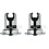 2Pcs Heavy Duty Silver Shower Head Bracket ABS Suction Cup Holder 2