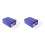 2Pcs Blue Plastic Small Items Organizer Drawer Storage Container 5