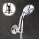 2Pcs Heavy Duty Silver Shower Head Bracket ABS Suction Cup Holder 10