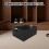 2Pcs Space-Saving Foldable Fabric Storage Boxes Black with Handles 5