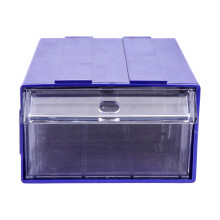 2Pcs Blue Plastic Small Items Organizer Drawer Storage Container