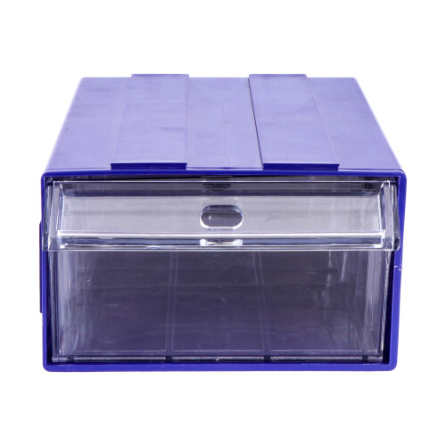 2Pcs Blue Plastic Small Items Organizer Drawer Storage Container