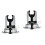 2Pcs Heavy Duty Silver Shower Head Bracket ABS Suction Cup Holder 4